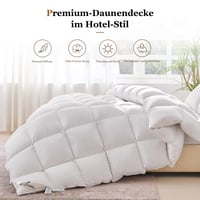 Homyrium Prešívaný zimný páperový paplón 155x220 cm, hmotnosť výplne 2000 g, teplá páperová prikrývka s certifikátmi Oeko-Tex a RDS 2