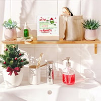 Decorațiune de Crăciun pentru Masă Grinch Homythe - Placă Ceramică cu Suport din Lemn, Decor Rustic Cinematic, Formă Pătrată, 11x10 cm 7