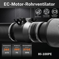 Hon&Guan 100mm csatornaventilátor hőmérséklet-páratartalom szabályozóval 2