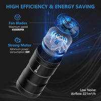 Hon&Guan 100mm Csőventillátor 221 m³/h Szabályozható Elszívó Ventilátor Üvegház Growbox Konyha Garázs Fekete 2