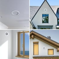 Hon&Guan 120mm Szellőzőrács Fehér ABS Rovarháló Védelem Légkondicionáló Fürdőszoba Konyha Garázshoz Kerek Szellőzőtakaró 5