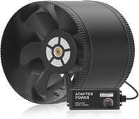 Hon&Guan 200mm csatornaventilátor 1060 m³/h, szabályozható légcsatorna ventilátor EU dugóval 1