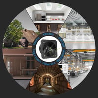 Hon&Guan 200mm ipari ventilátor sebességszabályzóval, csendes fém fürdőszobai ventilátor visszacsapó szeleppel 6