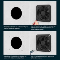 Hon&Guan 200mm ipari ventilátor sebességszabályzóval, csendes fém fürdőszobai ventilátor visszacsapó szeleppel 5