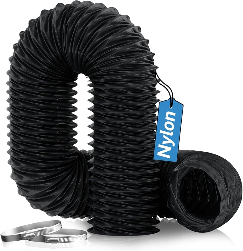 Hon&Guan 75mm Flexibilis Kipufogócső 5m Nylon Hőálló Szellőzéshez