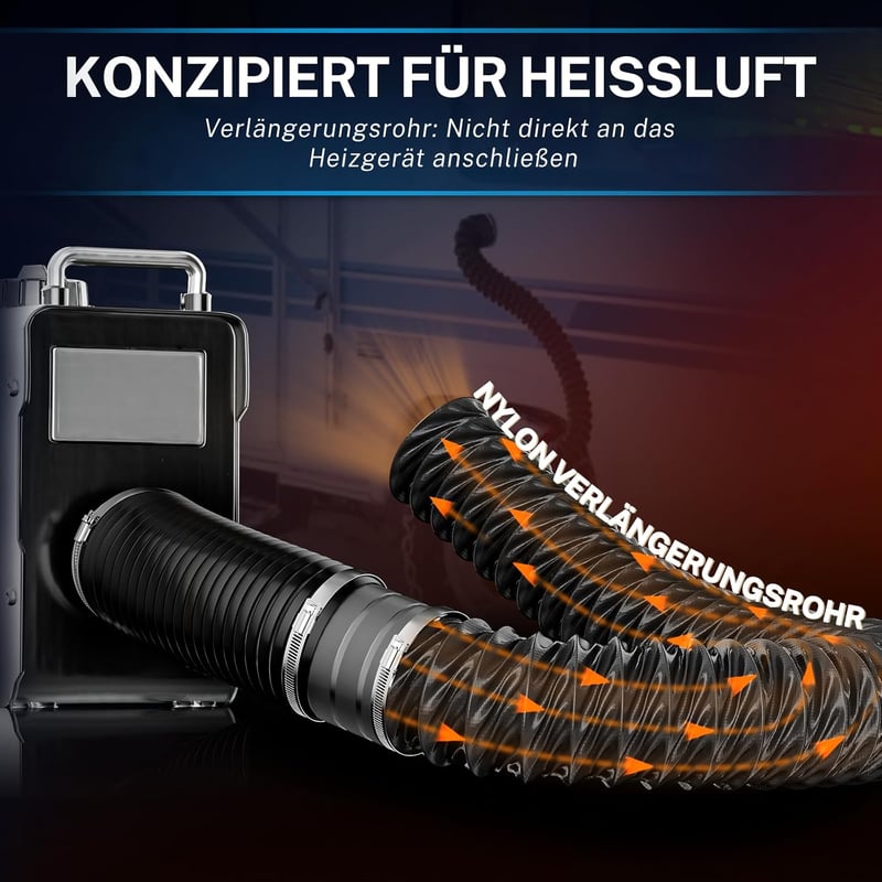 Hon&Guan 75mm Flexibilis Kipufogócső 5m Nylon Hőálló Szellőzéshez