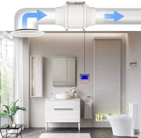 Hon&Guan Csatornázható Ventilátor Időzítővel és Páratartalom Szabályozóval 5