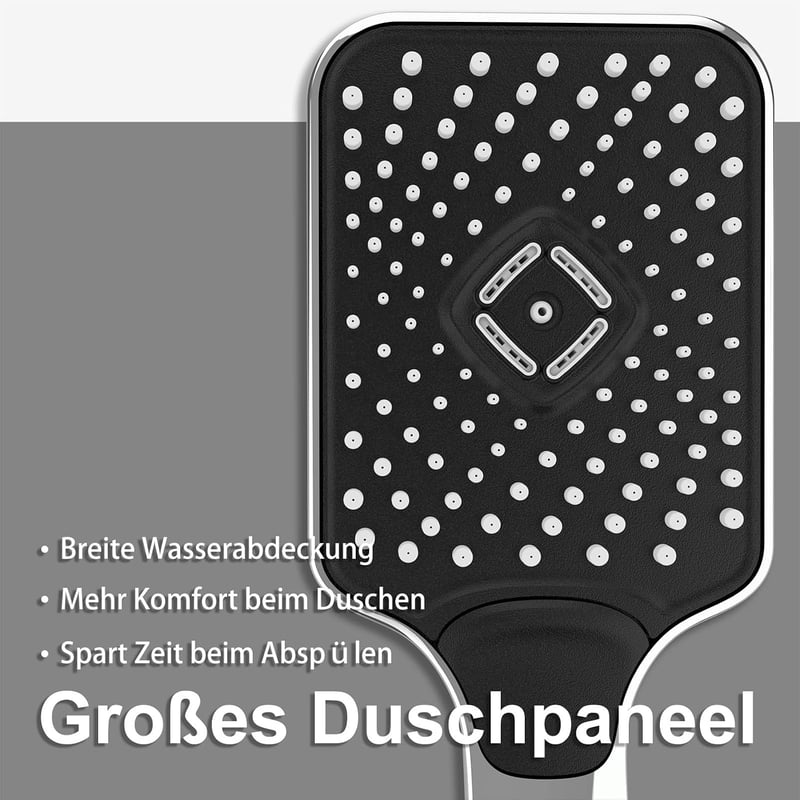 HONBOO 120mm zuhanyfej 3 funkciós vízspórlós krómozott magas nyomás
