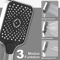 HONBOO 120mm zuhanyfej 3 funkciós vízspórlós krómozott magas nyomás 4