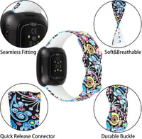 honecumi Színes szilikon csere karpánt Fitbit Sense és Versa 3 okosórához, állítható sport pánt férfiaknak és nőknek 2