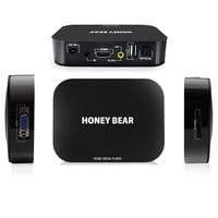HONEY BEAR Full HD 1080P multimediálny prehrávač TV box pre 2TB externý pevný disk HDMI USB 2