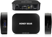 HONEY BEAR Full HD 1080P médialejátszó TV box 2TB külső merevlemezhez HDMI USB 2