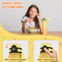 Detská fľaša na vodu HoneyHolly 500 ml, opakovane použiteľná s časovou značkou, nepriepustná športová fľaša do školy, na beh, cyklistiku a do posilňovne 4