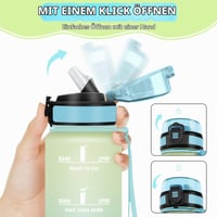 HoneyHolly dječja sportska boca 500 ml, bez BPA, prikladna i za gazirana pića, boca za vodu sa slamkom, nepropusna, za školu, teretanu, biciklizam 4