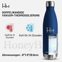 Nerezová termoska HoneyHolly 750 ml, bez BPA, vhodná aj na sýtené nápoje, nepriepustná, fitness, posilňovňa, bicykel 3