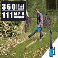 Honeyhouse 18V akkumulátoros lombfúvó Makita kompatibilis, 50 m/s szélsebesség 8