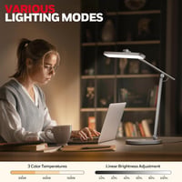 Honeywell H4 Sunturalux LED Íróasztali Lámpa - Szembarát Olvasólámpa 3 Színhőmérséklettel, 5 Fényerőszinttel, Automatikus Fényérzékelővel, I 2