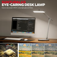 Honeywell H4 Sunturalux LED Íróasztali Lámpa - Szembarát Olvasólámpa 3 Színhőmérséklettel, 5 Fényerőszinttel, Automatikus Fényérzékelővel, I 3