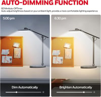 Honeywell H4 Sunturalux LED Íróasztali Lámpa - Szembarát Olvasólámpa 3 Színhőmérséklettel, 5 Fényerőszinttel, Automatikus Fényérzékelővel, I 5