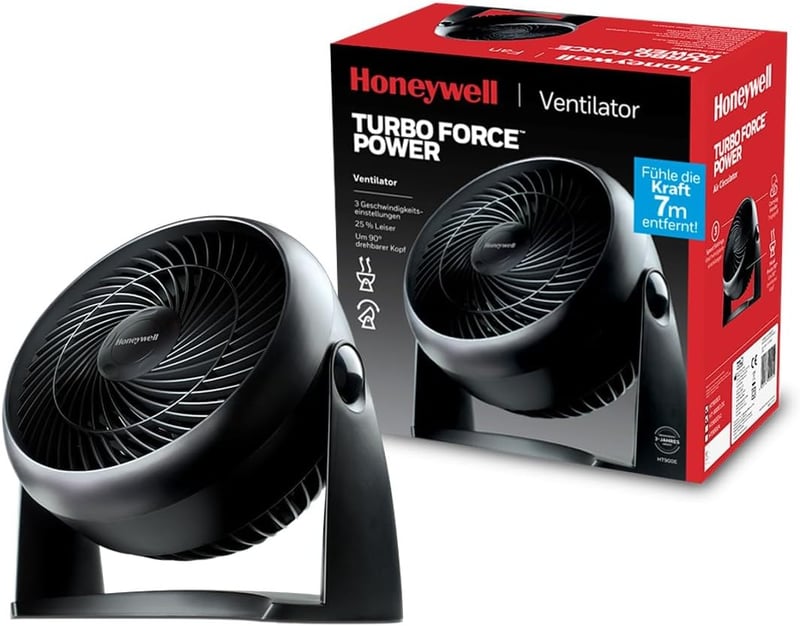 Honeywell HT-900E Turbó Ventilátor Erős és Csendes Működéssel