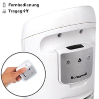 Ventilator turn oscilant Honeywell HYF260E4 QuietSet cu telecomandă, 5 viteze, oscilație 80°, temporizator, alb 6