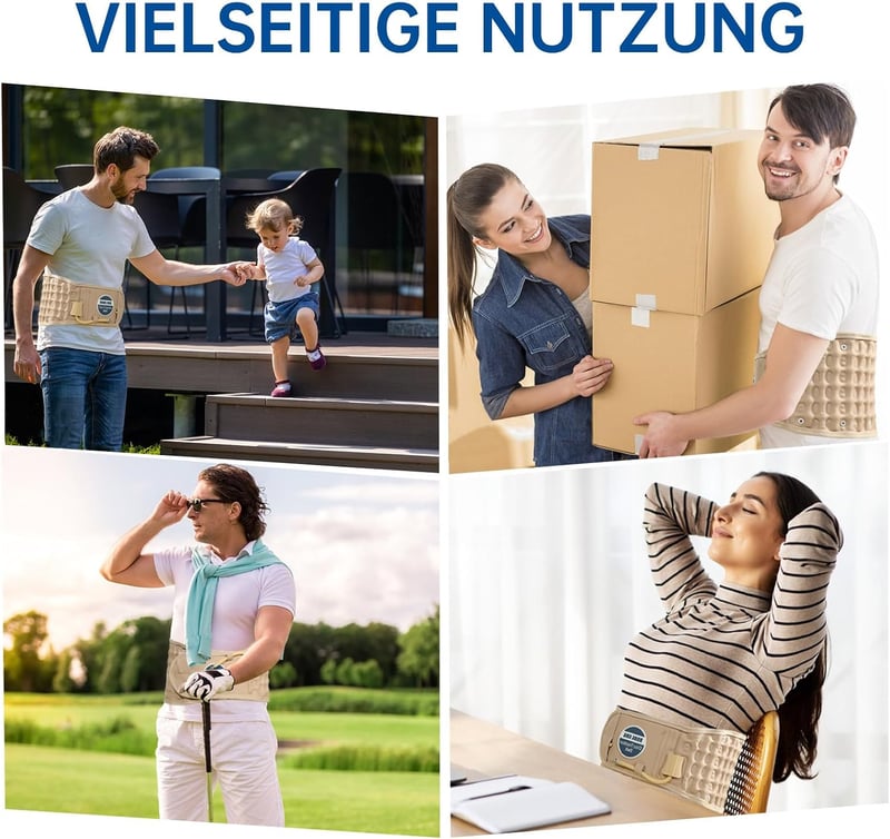 HONGJING Decompression háti támasz alsó hátfájdalom enyhítésére, felfújható lumbális rögzítő