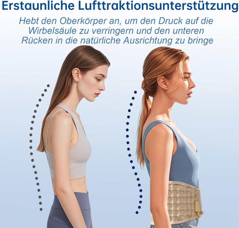 HONGJING Decompression háti támasz alsó hátfájdalom enyhítésére, felfújható lumbális rögzítő