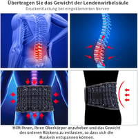 HONGJING Deréktámasztó Felfújható Öv Derékfájdalom Enyhítésére - Állítható Gerincnyújtó Heveder 74-124 cm Derékbőséghez, Porckorongsérvhez - blue 2