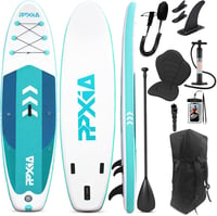 Hongmeida SUP Board Felfújható Paddleboard Szett 320x84x15cm Mentazöld - Stabil Széles Állódeszka 200kg Teherbírással, Komplett Kiegészítőkk - Mint green, 320 cm 1
