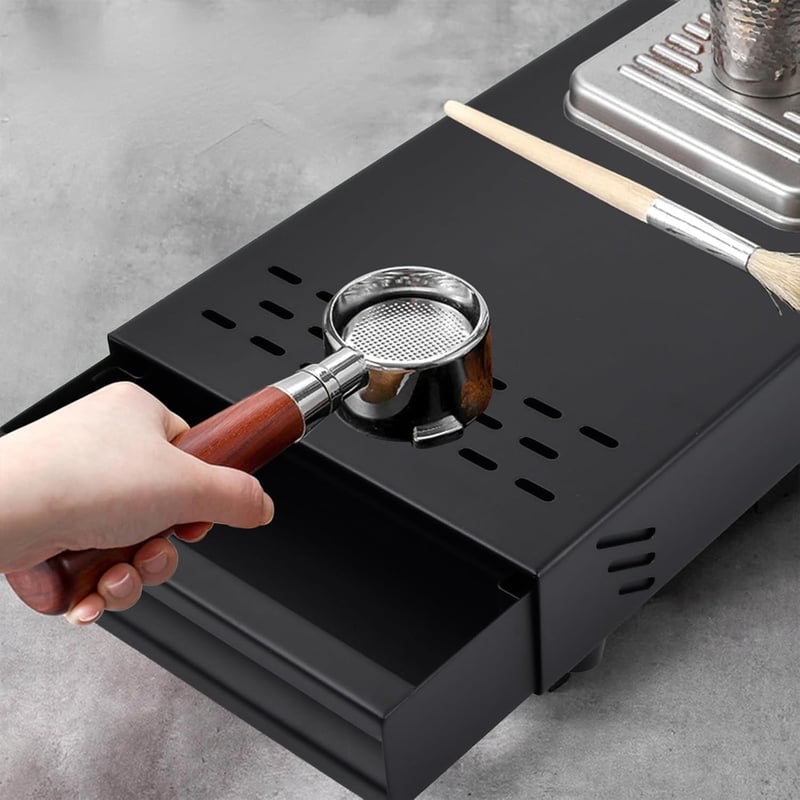 Hongmo Espresso Knock Box Fiók Típusú Kávézacc Gyűjtő Eltávolítható Ütővel