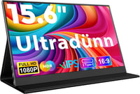 HONGO 15.6" 1080P FHD hordozható monitor USB-C, IPS kijelző, két hangszóró, laptop/PC/Mac/PS5 kompatibilis 1