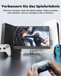 HONGO 15,6" Hordozható 4K Monitor - 3840x2160 IPS Kijelző, 100% sRGB, Beépített Hangszórók, Laptop/PC/Mac/PS5 Kompatibilis, Védőtokkal 6