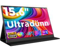 HONGO prijenosni IPS monitor, 15,6", 1080P FHD, ugrađeni zvučnici, USB-C 1