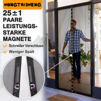 HONGTAISHENG Mágneses Ajtó Szúnyogháló 70x200cm, Öntapadós Szalagos Ajtóvédelem 3