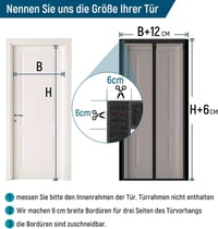 HONGTAISHENG Mágneses Szúnyogháló Ajtóra 100x210cm Rugalmas Függöny Rovarháló 2