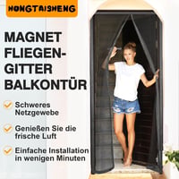 Plasă de insecte magnetică pentru ușă HONGTAISHENG 110x220cm Gri 7