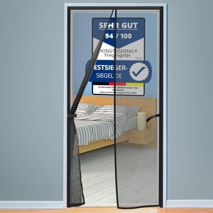 HONGTAISHENG magnetska zavjesa protiv komaraca za vrata, s automatskim zatvaranjem - crna - 155x210 cm
