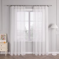 HongYa Voile Függöny Fodros Szalaggal 245x145 cm Fehér 1