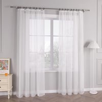 HongYa Voile Függöny Fodros Szalaggal 245x145 cm Fehér 2