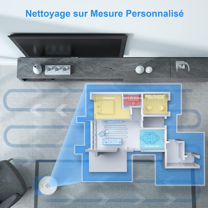 HONITURE Q6 Pro robotporszívó kiegészítő szett - Szőrös háziállatok, kemény padló és szőnyeg