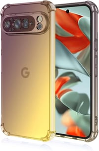 HONLEN Google Pixel 9 Pro tok Gradient Clear TPU Fekete Arany sarokvasalás 1
