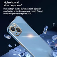 HONLEN Redmi A5 4G szilikon tok galvanizált kerettel - sötétkék 3