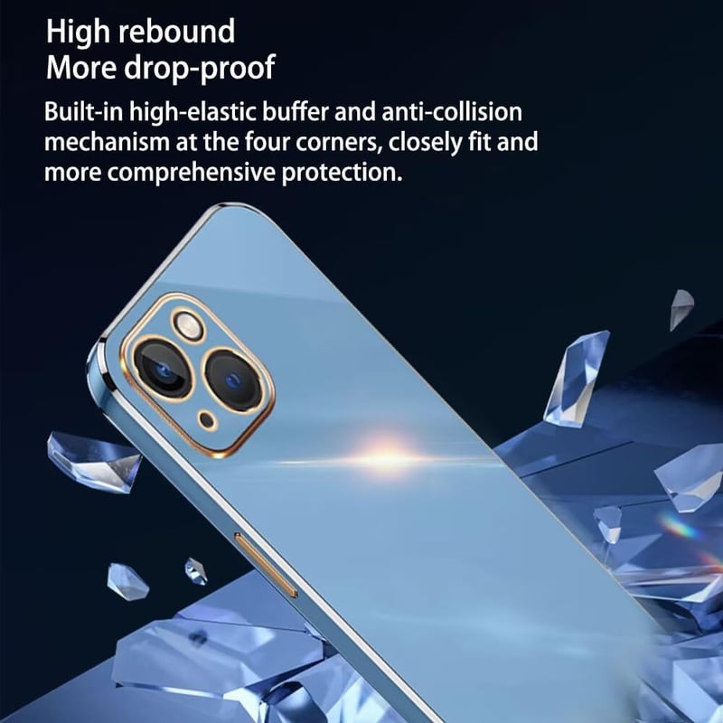 HONLEN Redmi A5 4G szilikon tok galvanizált kerettel - sötétkék