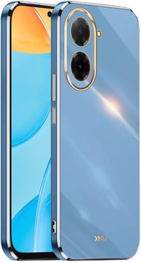 HONLEN Redmi A5 4G szilikon tok galvanizált kerettel - sötétkék 1