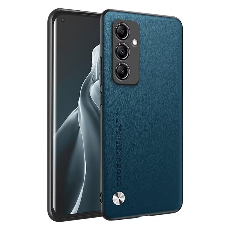 Obchodné kožené puzdro na telefón HONLEN pre Samsung Galaxy A14 5G / A14 4G (6,6 palca) so zafírovo modrým zadným krytom