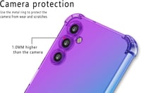 HONLEN Samsung Galaxy A55 5G tok, átlátszó gradiens TPU szilikon, kék-rózsaszín 3