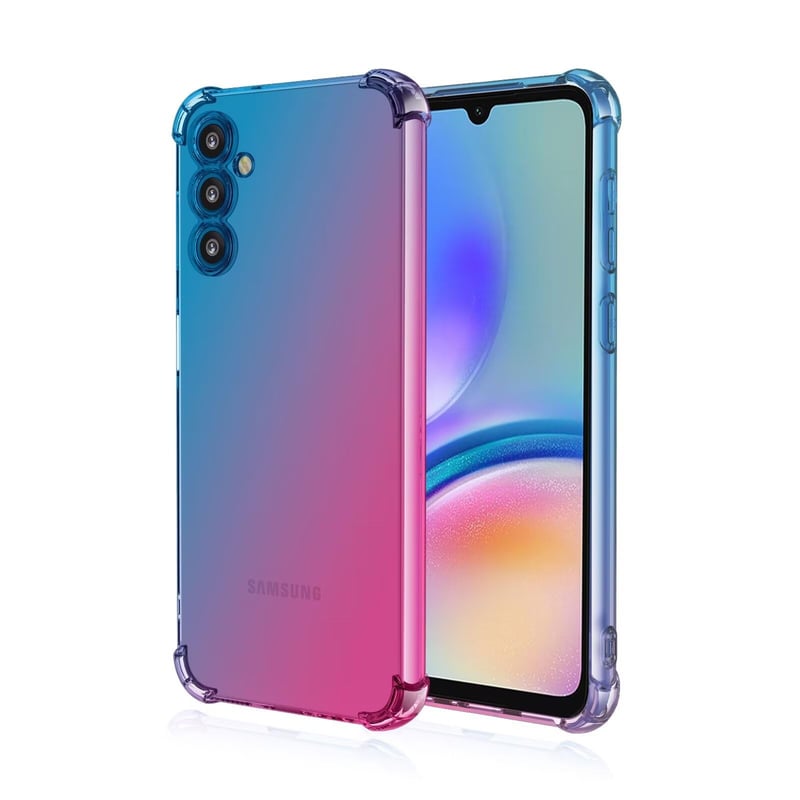 HONLEN maskica za Samsung Galaxy A55 5G, prozirna s gradijentom, TPU silikon – plavo-ljubičasta