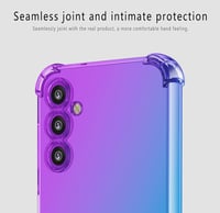 HONLEN Samsung Galaxy A55 5G tok, átlátszó gradiens TPU szilikon, kék-rózsaszín 2