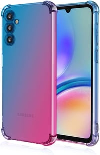 HONLEN Samsung Galaxy A55 5G tok, átlátszó gradiens TPU szilikon, kék-rózsaszín 1