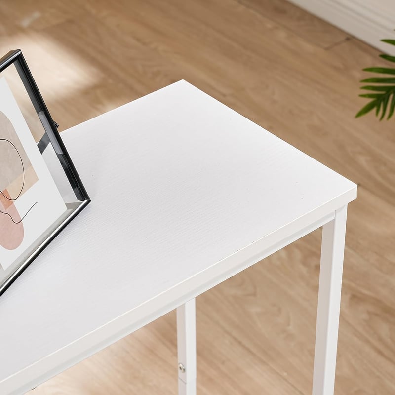 HOOBRO 75 cm-es keskeny konzolasztal fehér, előszobai és folyosó asztal